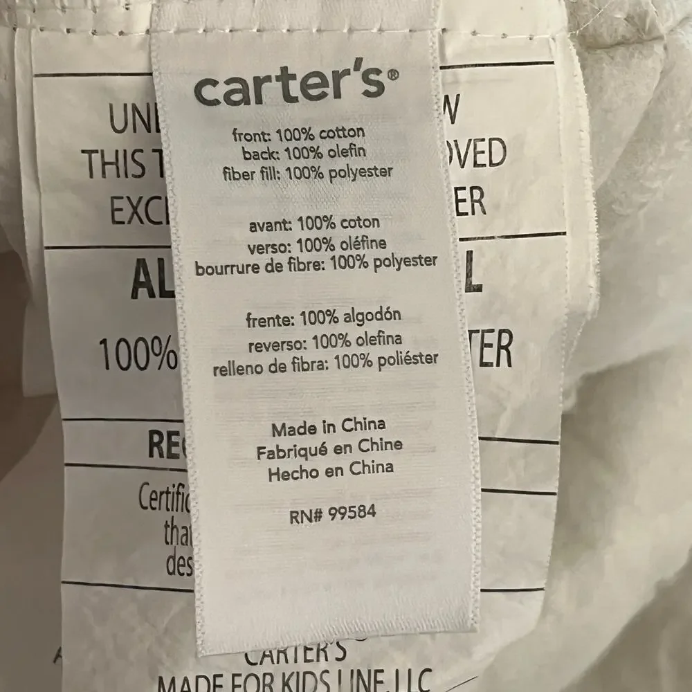 Carter's (2) Quilted Plush Playard Pack 'n Play Fitted Sheet Zoo Jungle Animals